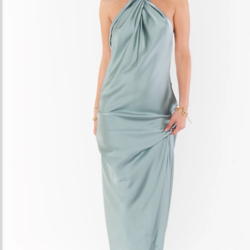 Show Me Your MuMu Silver Sage Luxe Maxi Dress - Picture 2 of 4